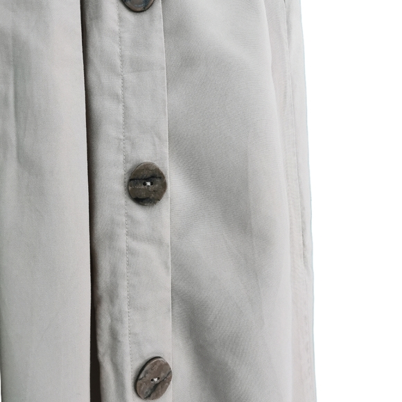 Tu Pleated Side Button Beige Mid Length Skirt - Picture 5 of 6